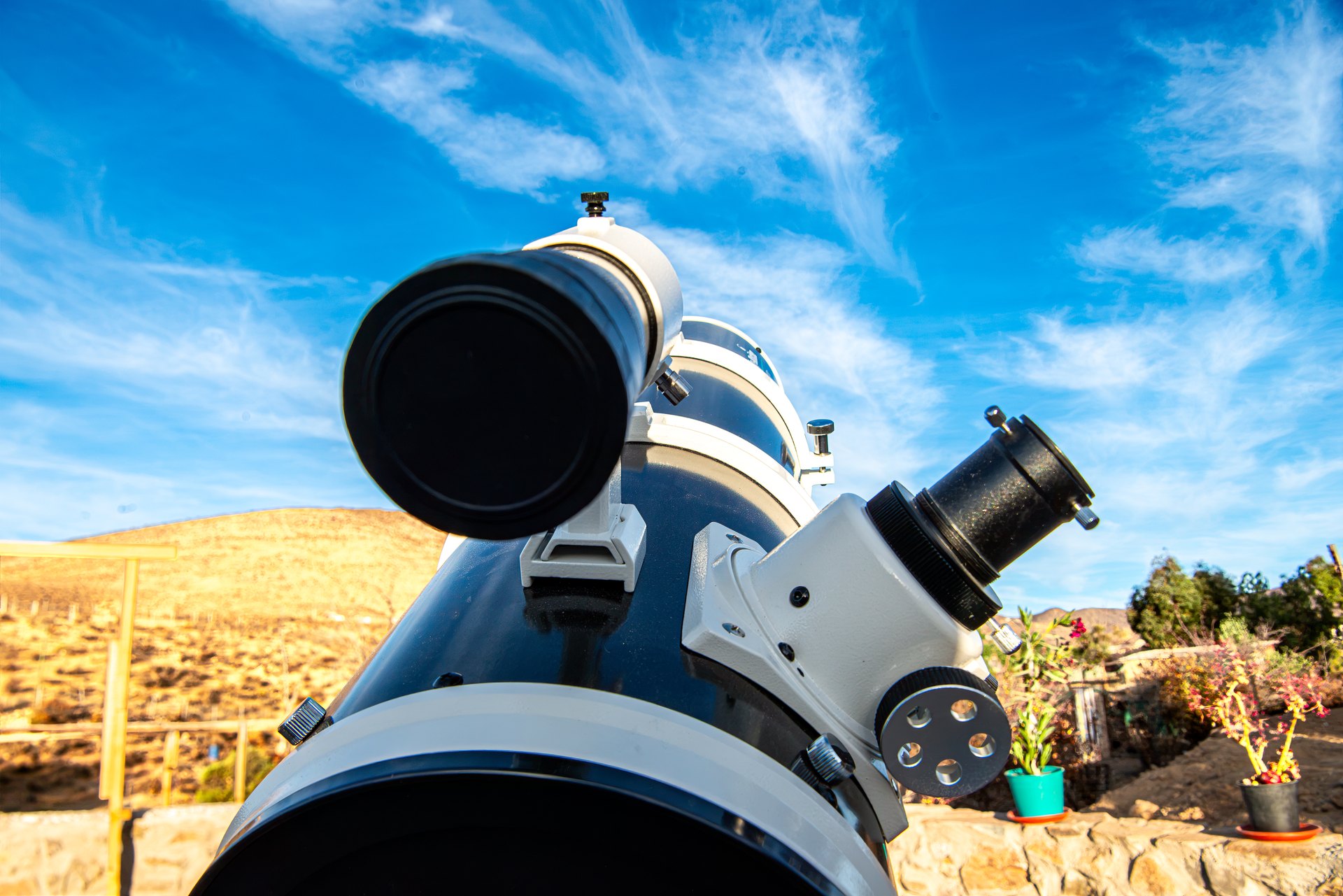 Detalle del telescopio de Las Pircas